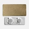 Значок Magnet Matto, золотистый глянцевый с логотипом