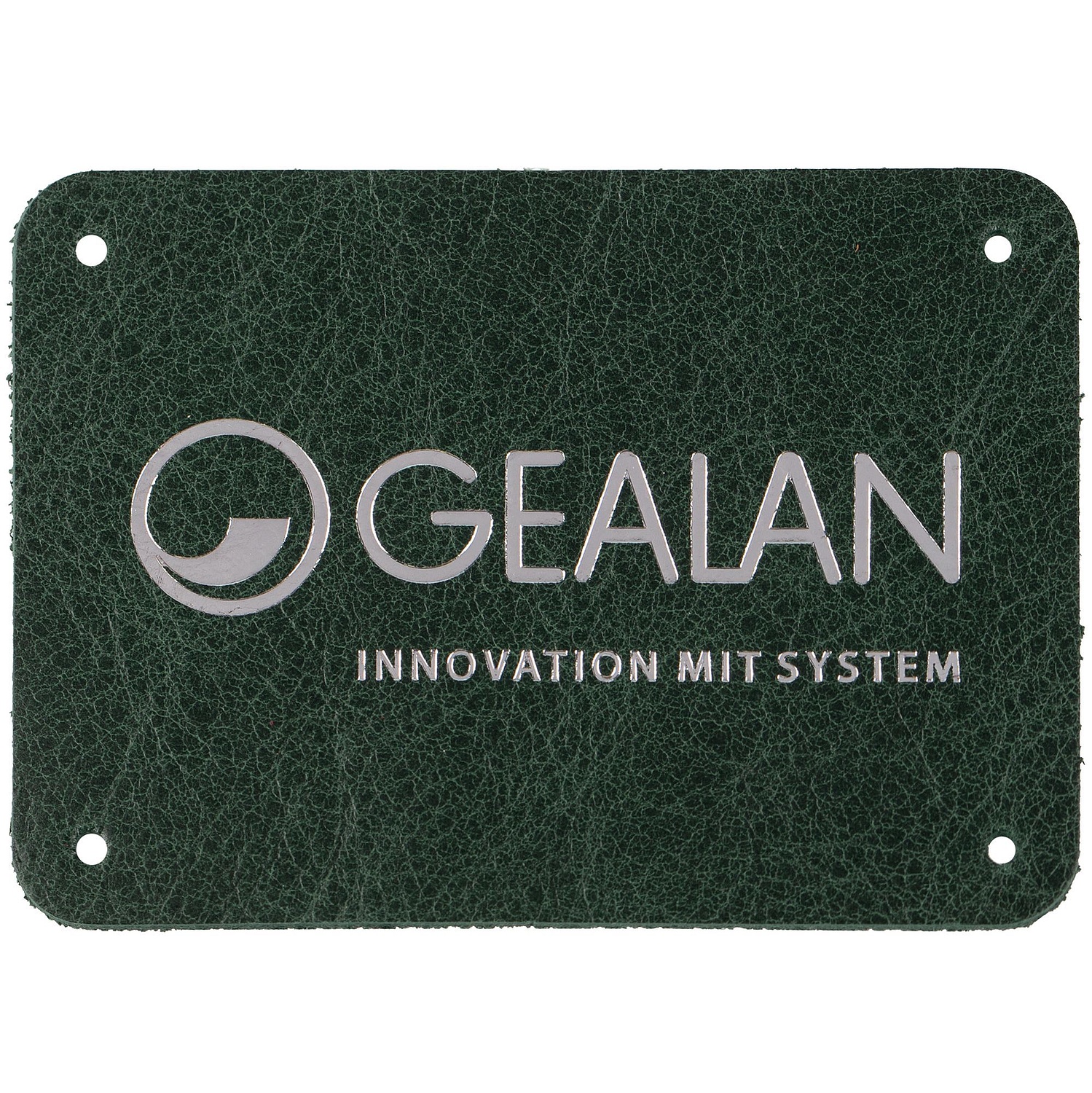 Лейбл кожаный Beta, XL, зеленый с логотипом