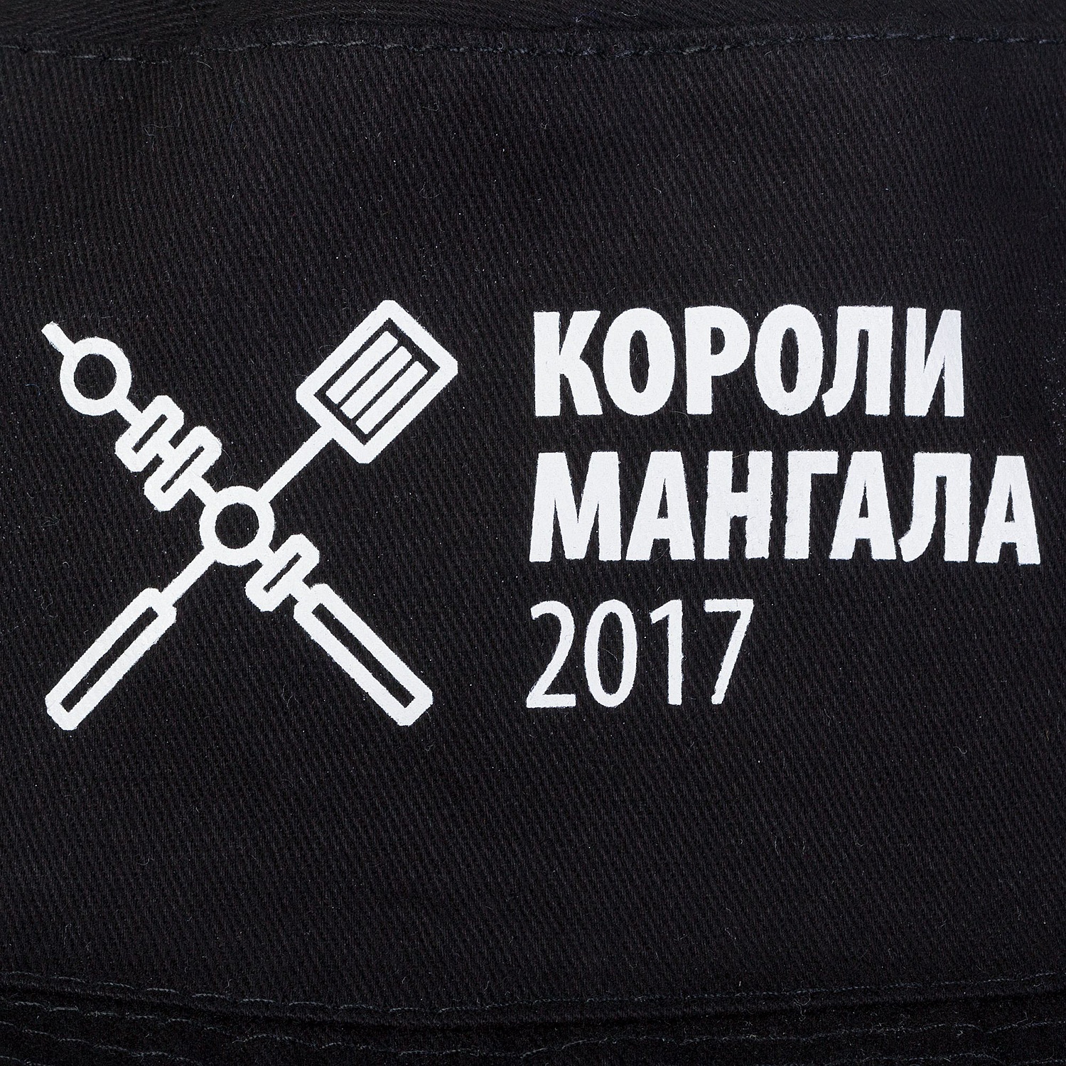 Панама Summer двусторонняя, черная с серым с логотипом