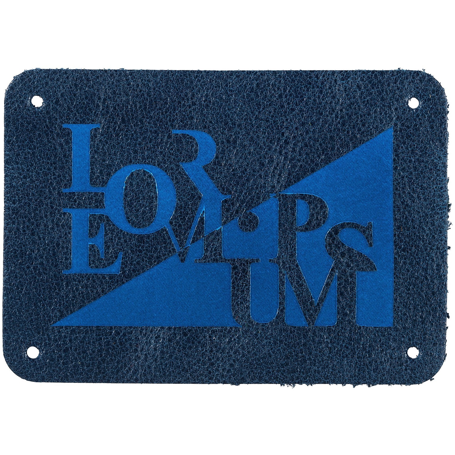 Лейбл кожаный Beta, XL, синий с логотипом