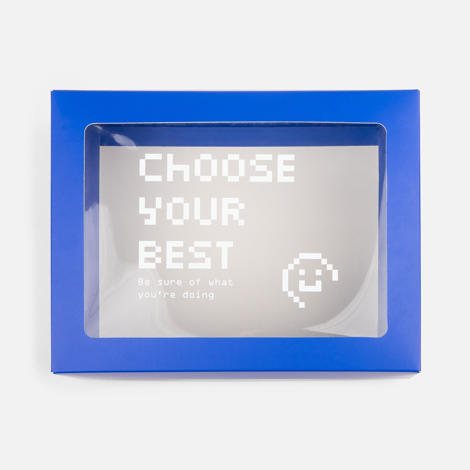 Коробка с окном InSight, синяя с логотипом