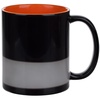 Кружка-хамелеон On Display, глянцевая, черная с оранжевым с логотипом