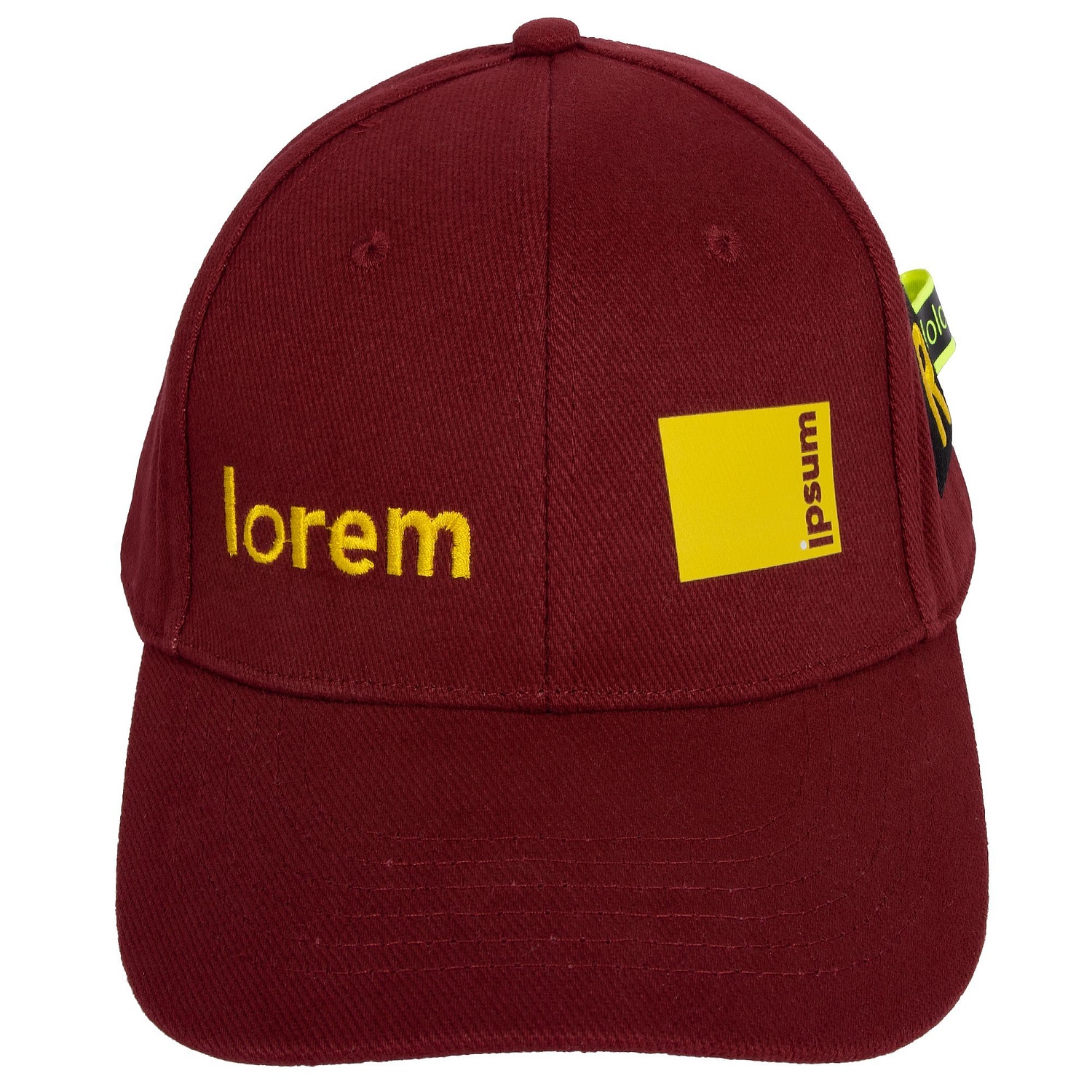 Бейсболка Hillside, бордовая с логотипом