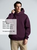 Худи Kulonga Oversize, фиолетовое с логотипом