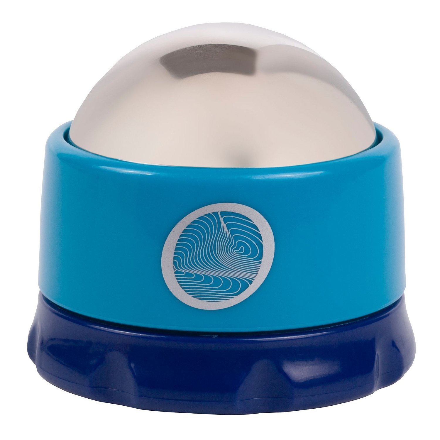 Шариковый ролик-массажер Blobus, синий с голубым с логотипом