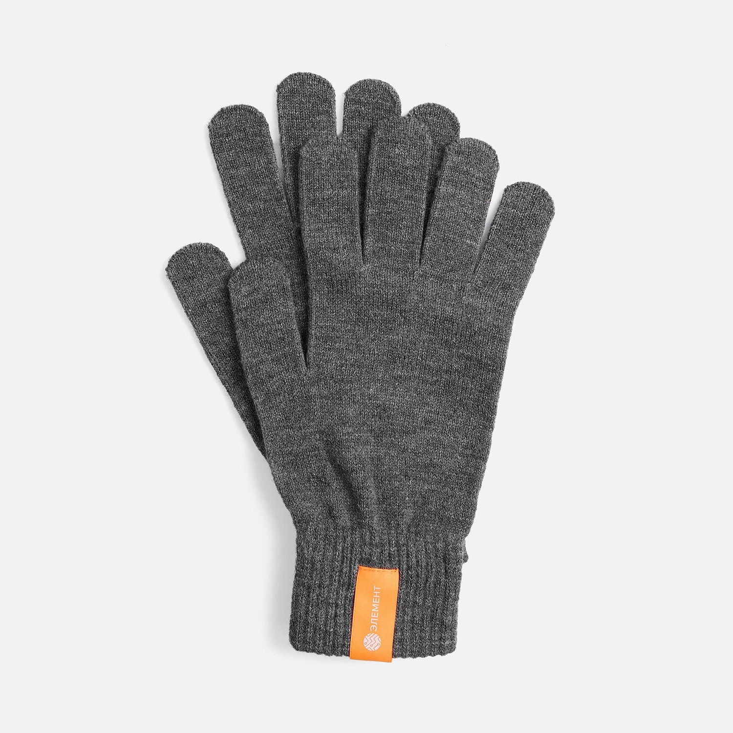 Лейбл тканевый Epsilon, S, оранжевый неон с логотипом