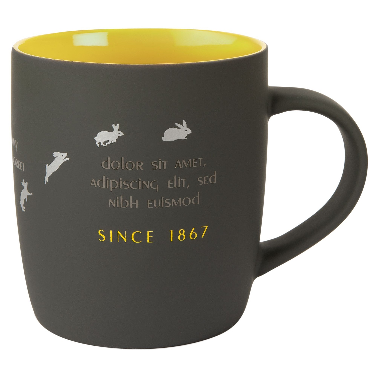 Кружка Surprise Touch с покрытием софт-тач, желтая с логотипом