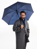 Зонт-трость Rainzee, темно-синий с логотипом