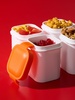Ланчбокс для снеков Lunch Crunch, белый с оранжевым с логотипом