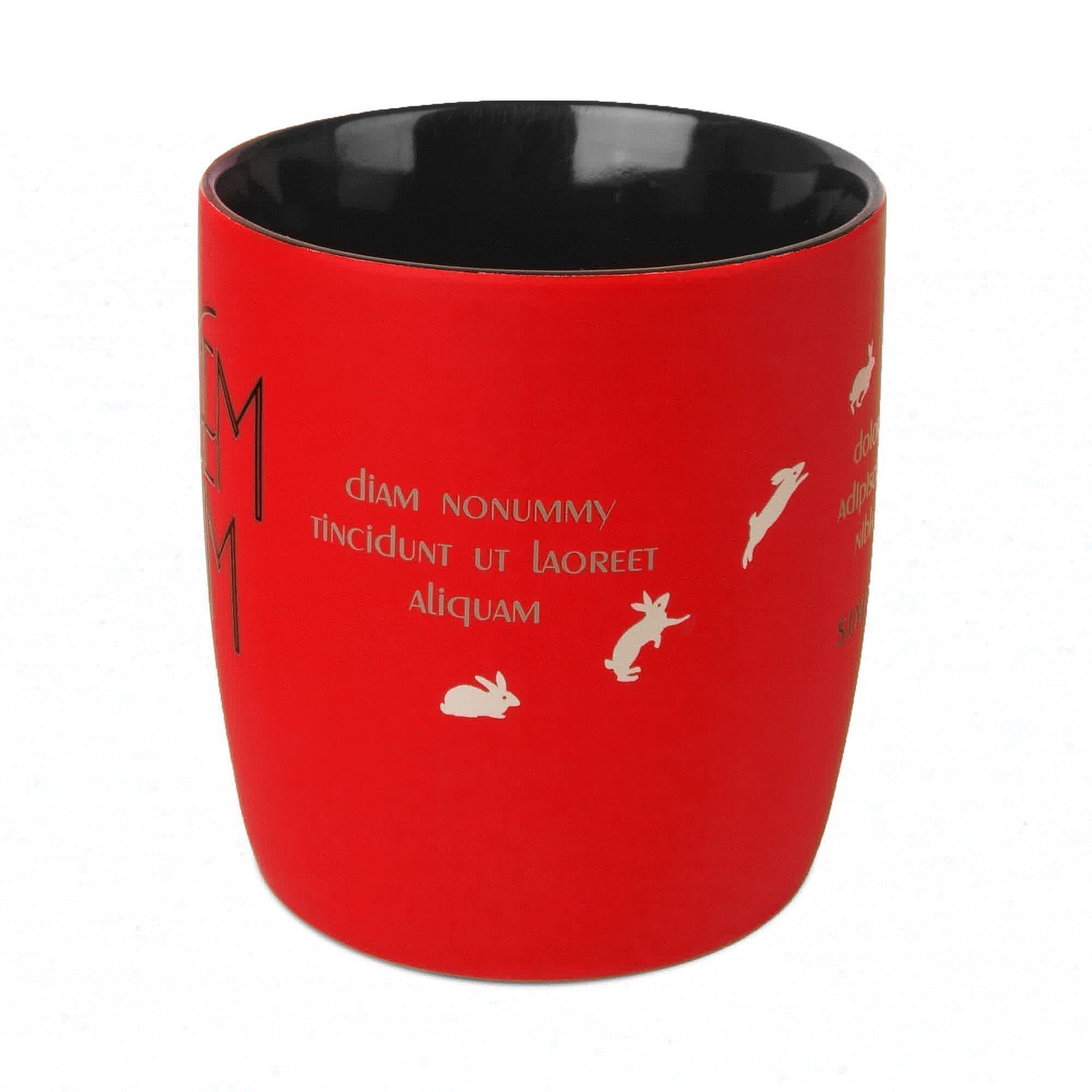 Кружка Surprise Touch Black с покрытием софт-тач, красная с логотипом