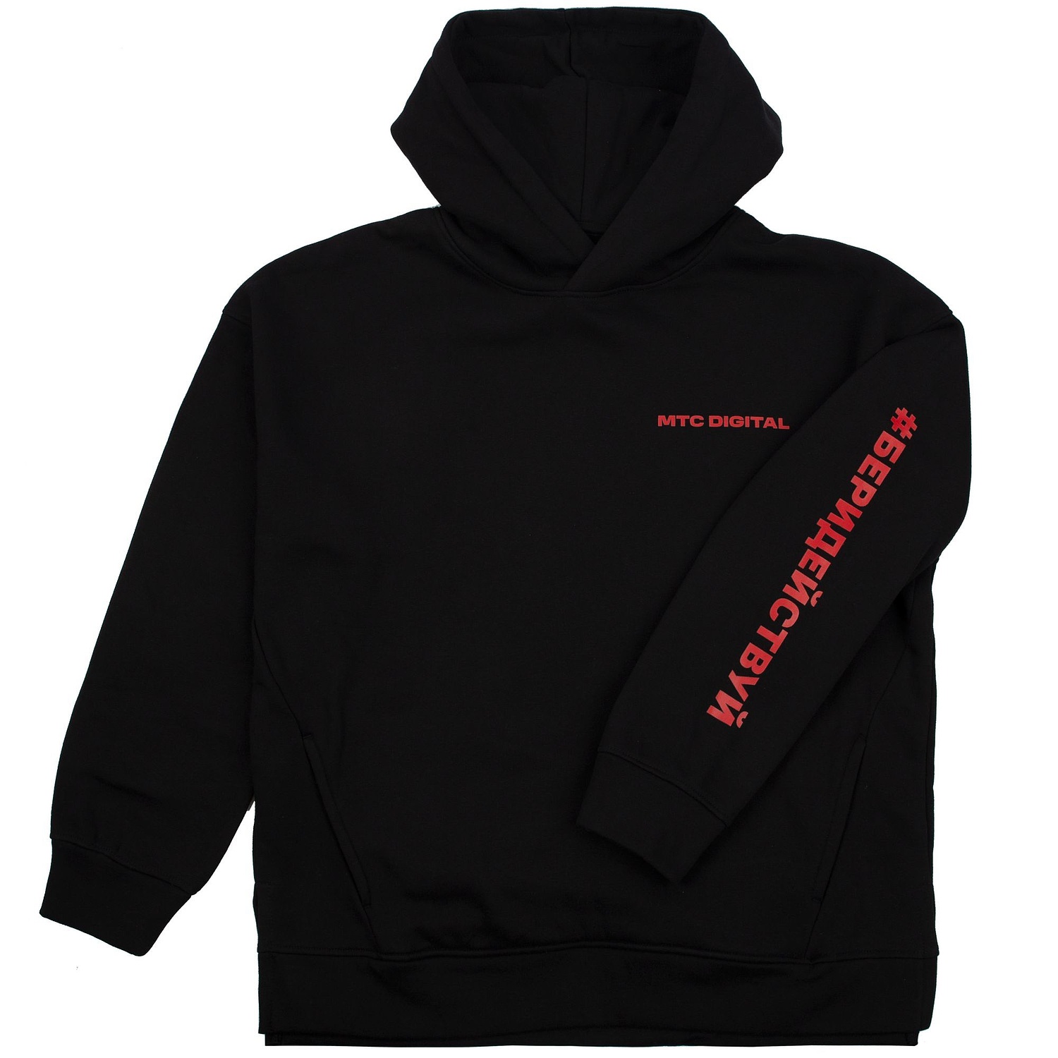 Худи оверсайз унисекс Tolla, черное с логотипом