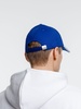 Бейсболка Spiker, ярко-синяя с белым с логотипом