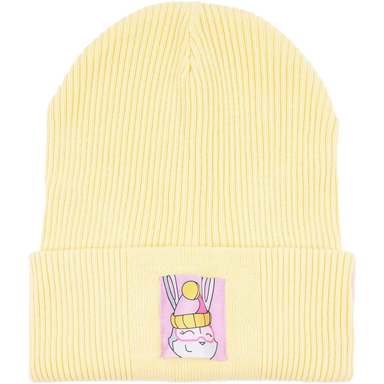 Шапка Real Rib, желтая (нарцисс) с логотипом