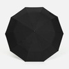 Зонт складной Skymate с УФ-защитой и ручкой-карабином, черный с логотипом
