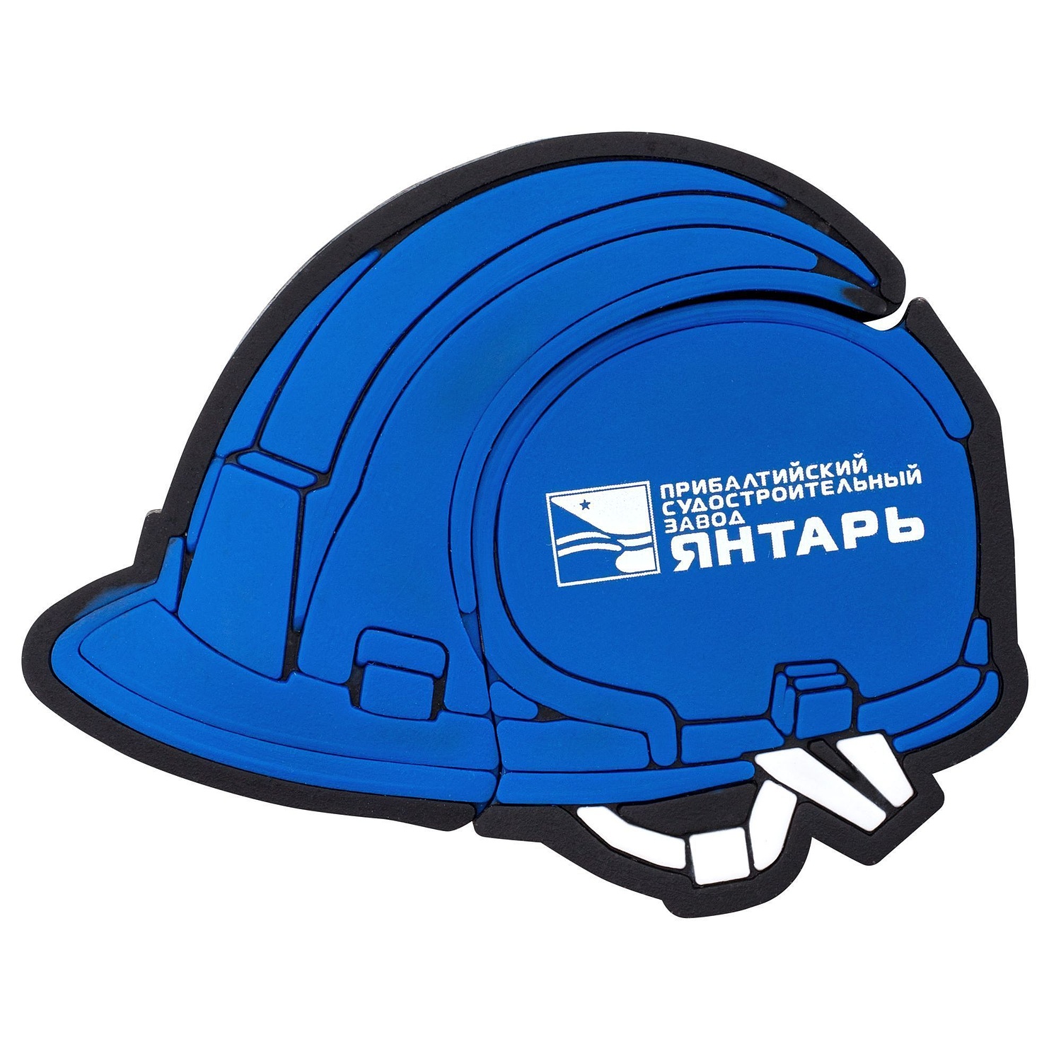 Флешка «Каска», синяя, 8 Гб с логотипом