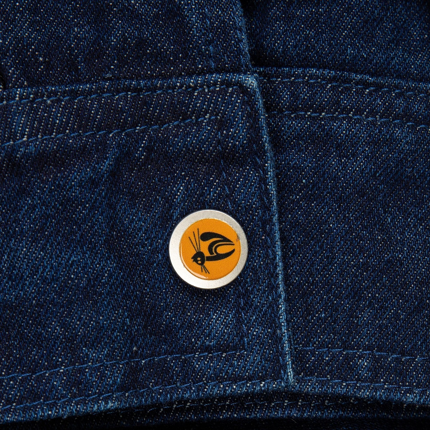 Куртка джинсовая O2, темно-синяя с логотипом