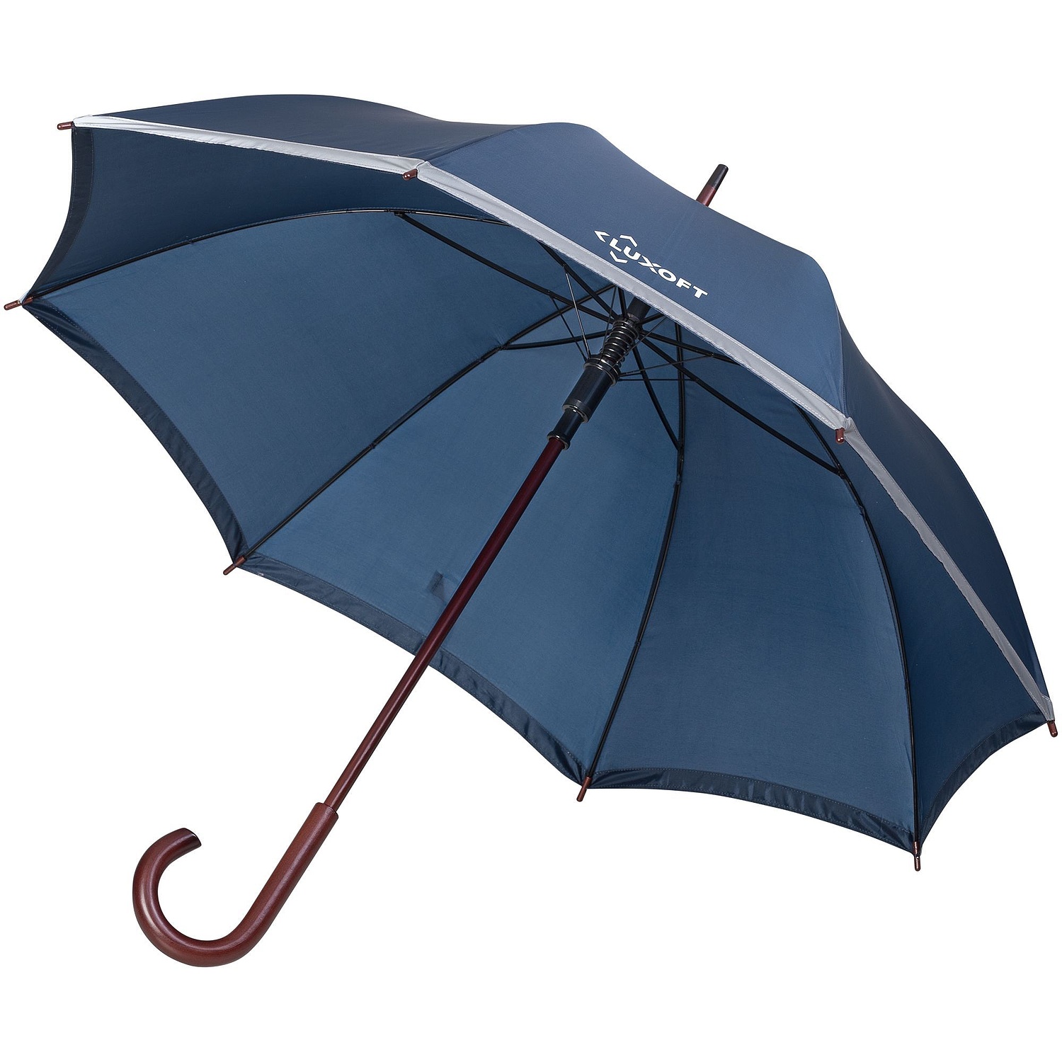 Зонт-трость светоотражающий Reflect, синий