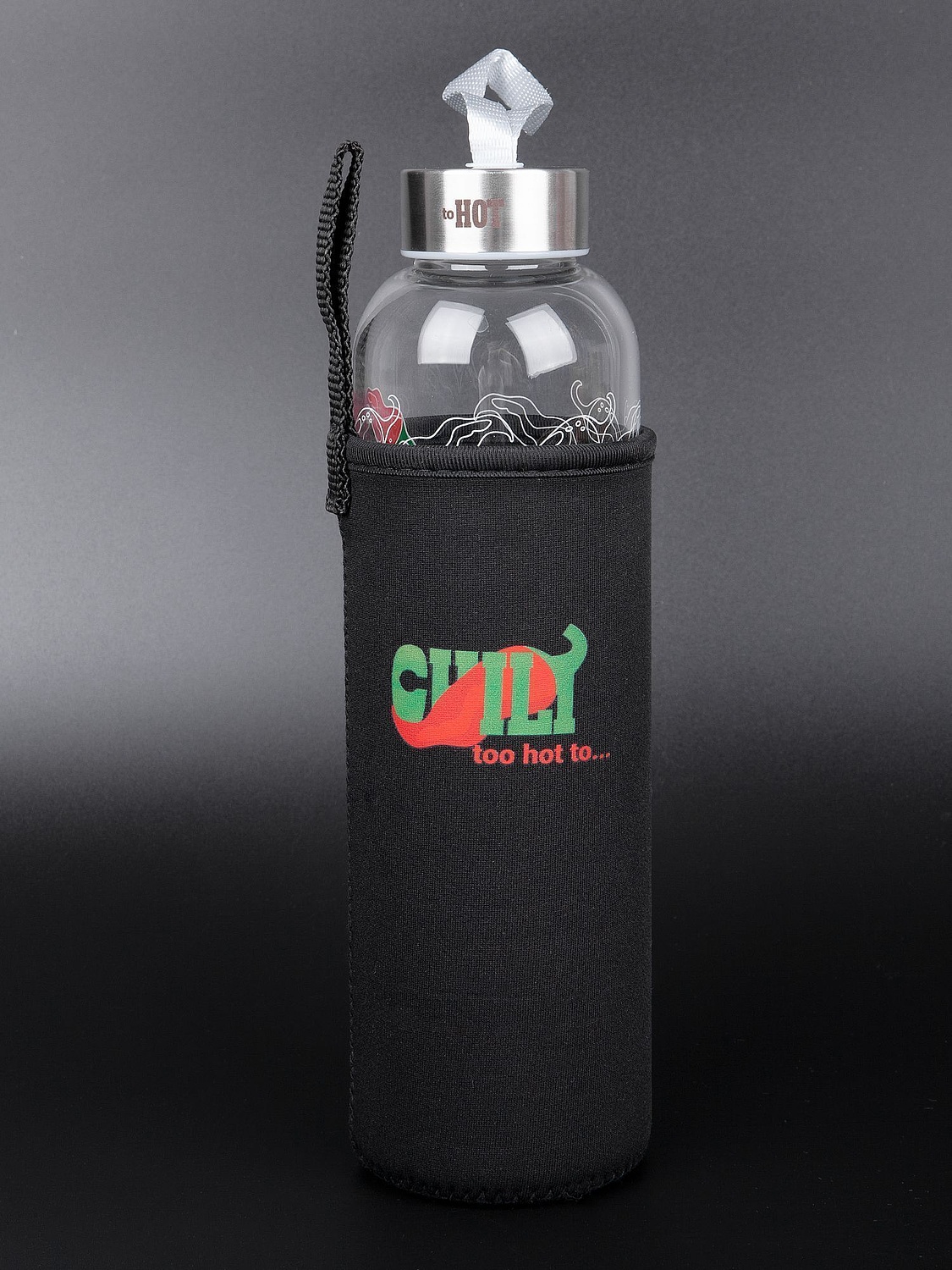 Бутылка для воды Sleeve Ace, черная с логотипом