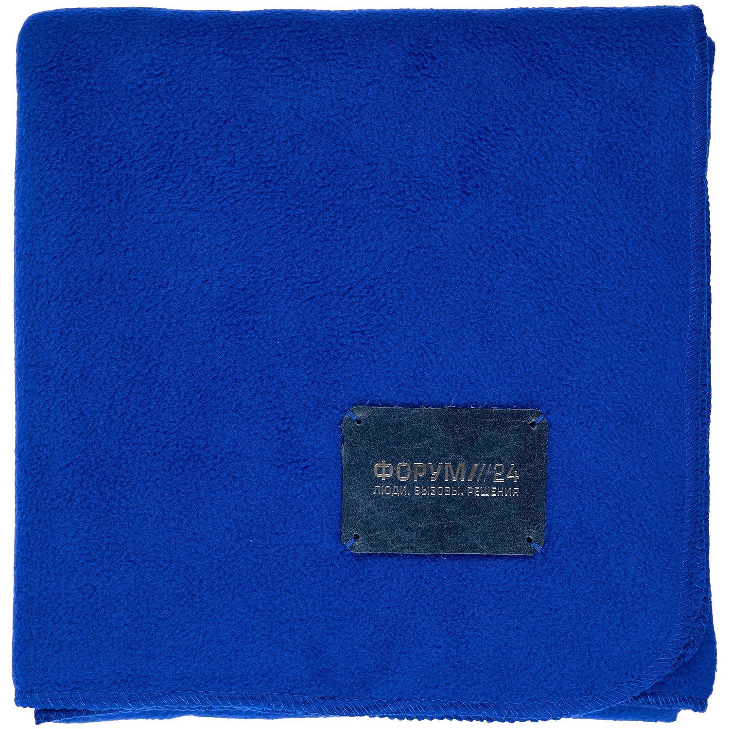 Флисовый плед Warm&Peace, ярко-синий