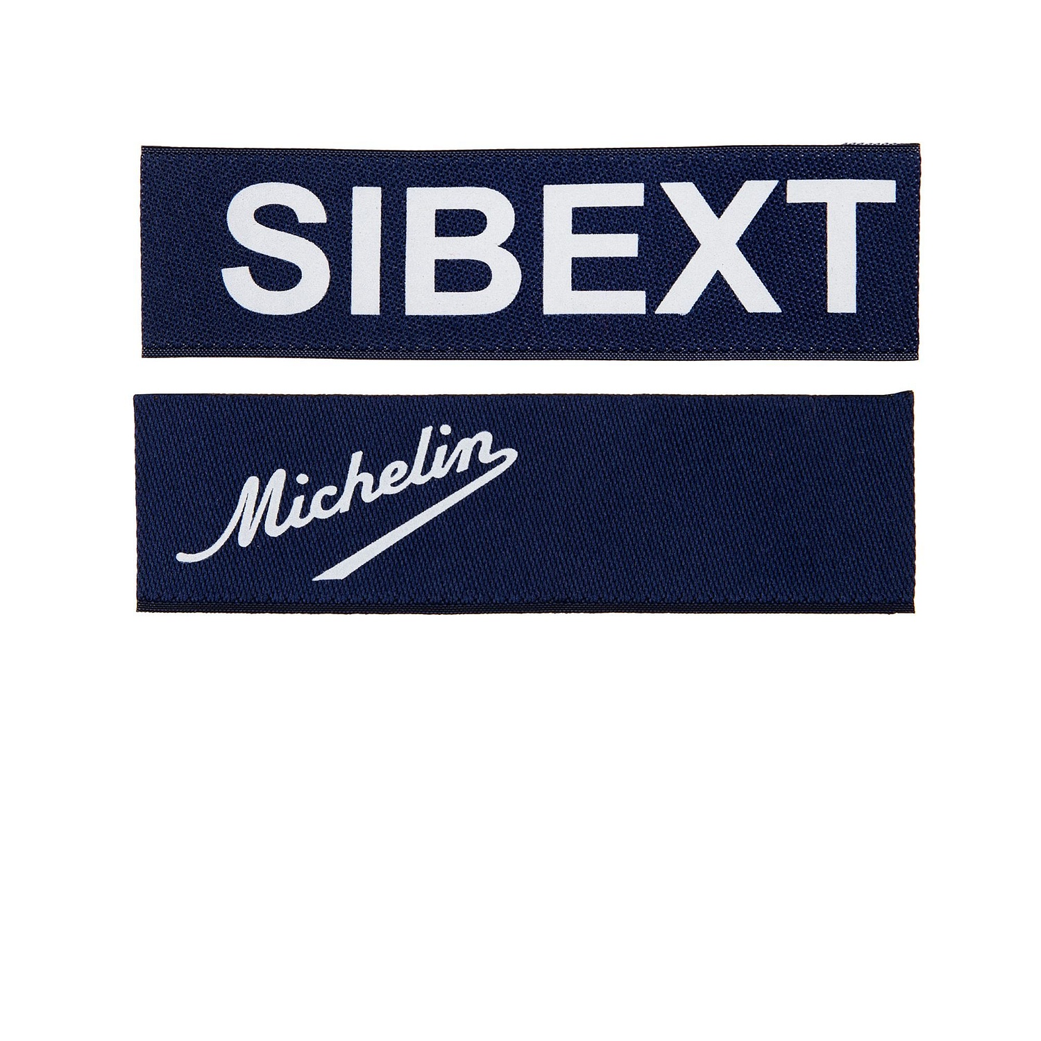 Лейбл тканевый Epsilon, S, темно-синий с логотипом