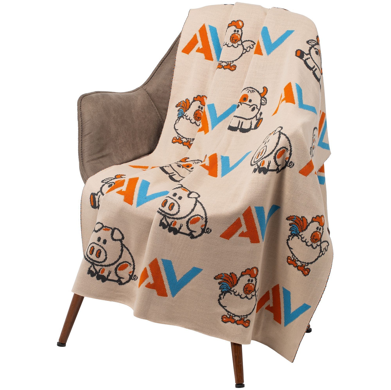 Плед на заказ Tricksy Net, 4 цвета, S, акрил с логотипом