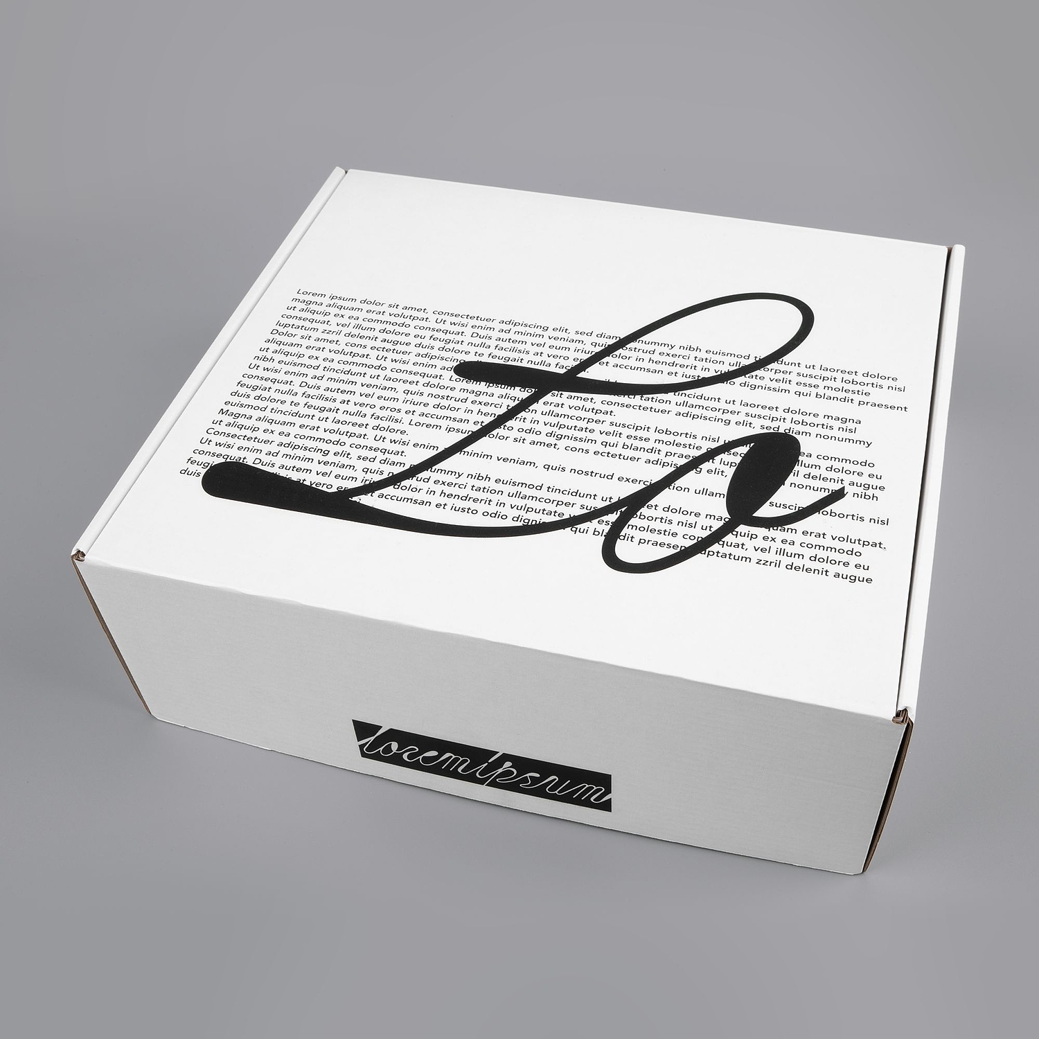 Коробка New Grande, белая с логотипом