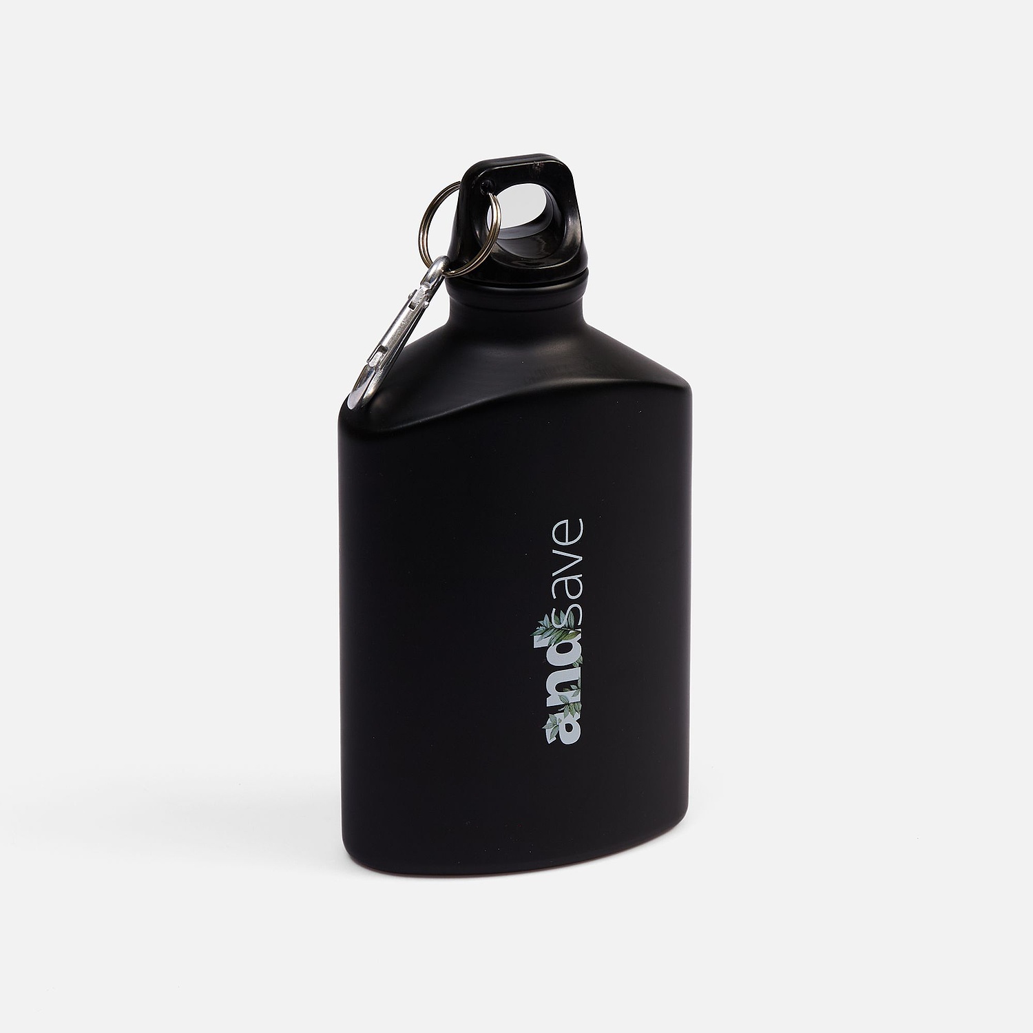 Походная фляжка Tula, черная с логотипом