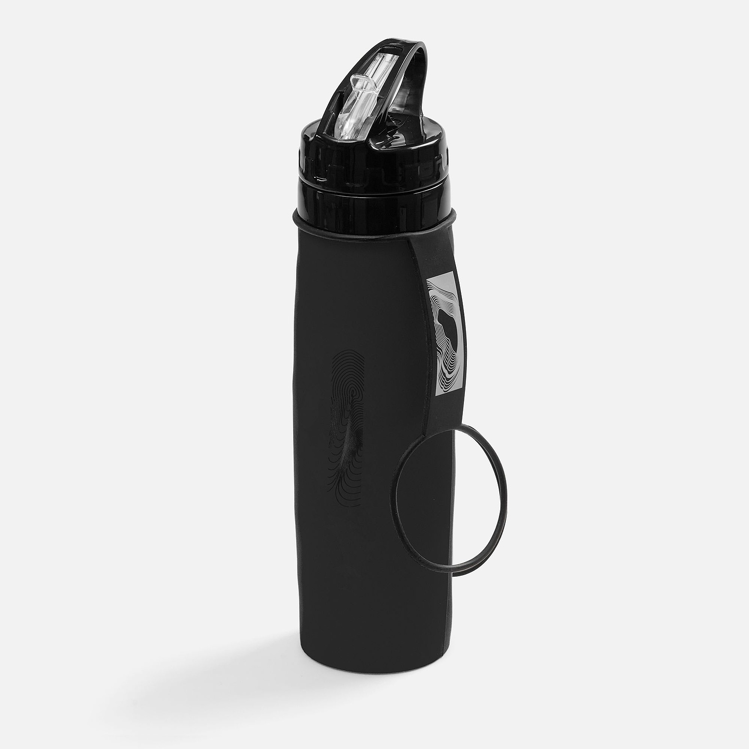 Складная бутылка для воды Langfossen, черная