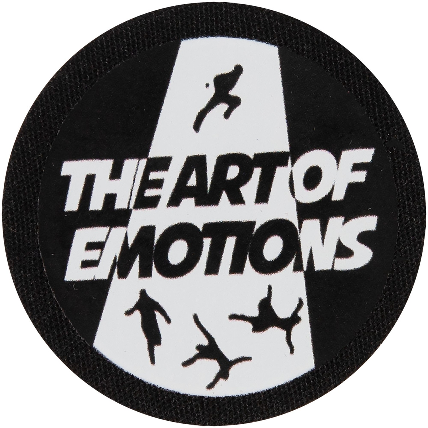 Наклейка тканевая Lunga Round, M, черная с логотипом