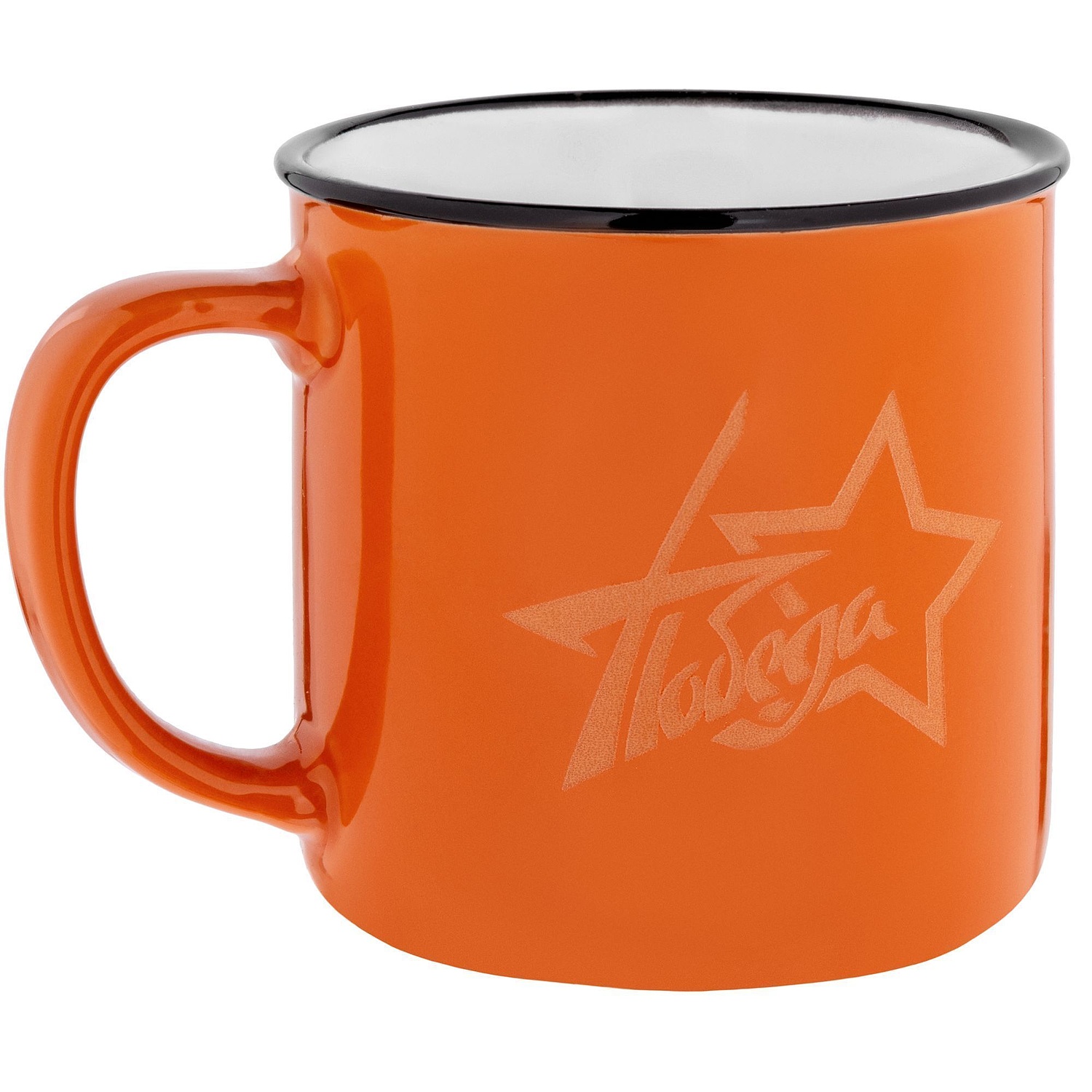 Кружка Dacha, средняя, оранжевая с логотипом