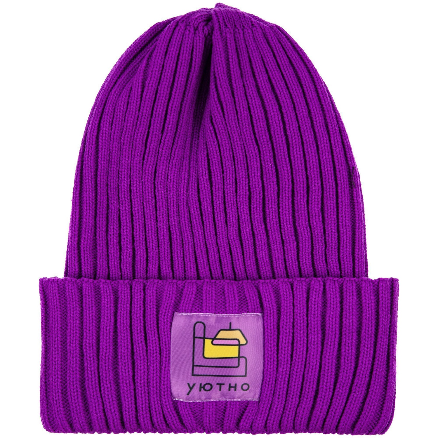 Шапка Yong, фиолетовая с логотипом