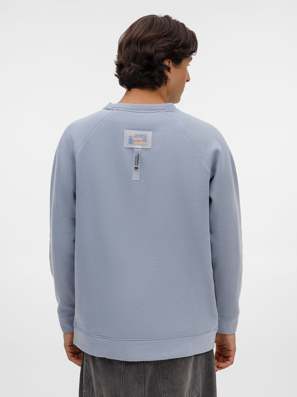 Свитшот унисекс S1, молочно-белый с логотипом