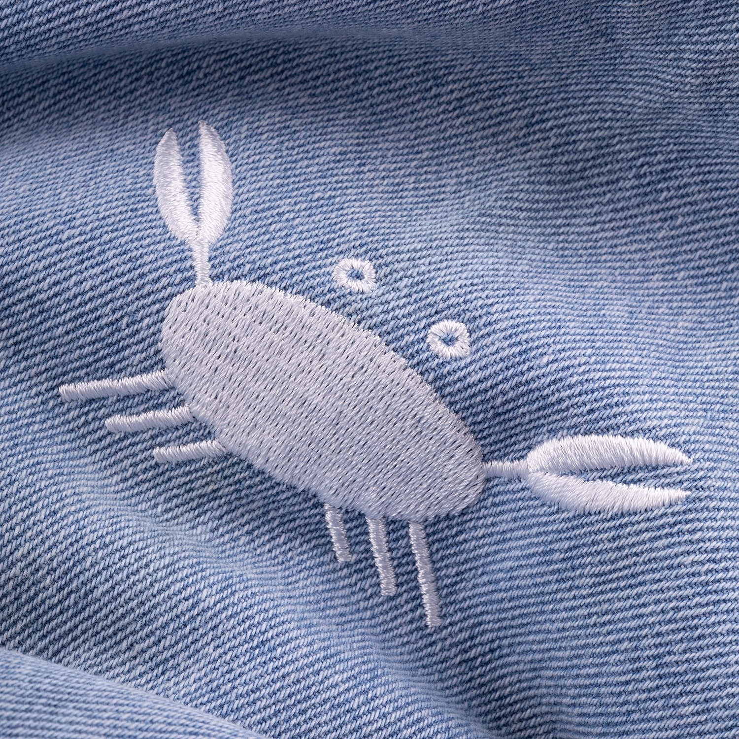 Куртка джинсовая O3, голубая с логотипом