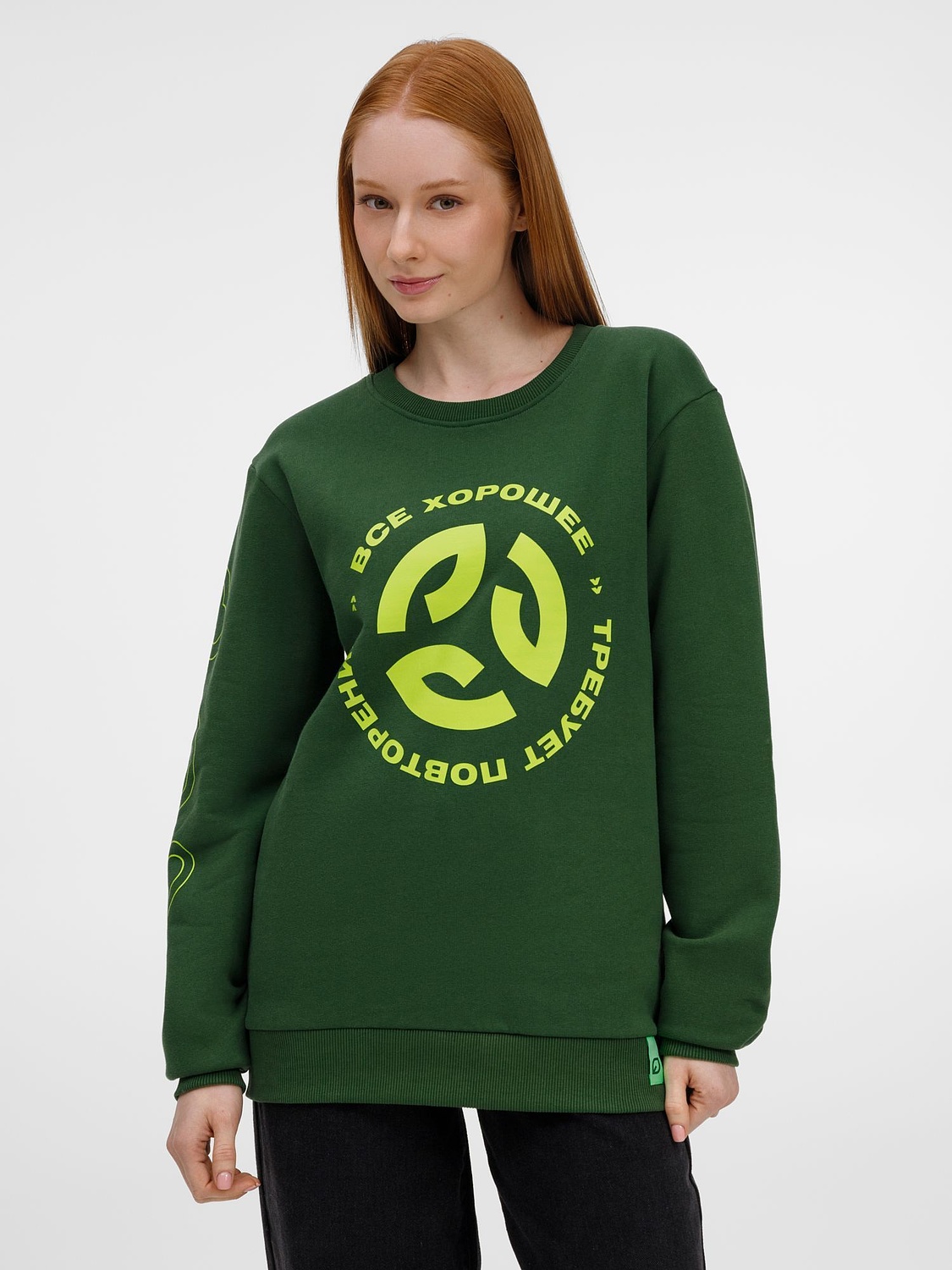 Свитшот Toima Heavy 2.0, бирюзовый с логотипом