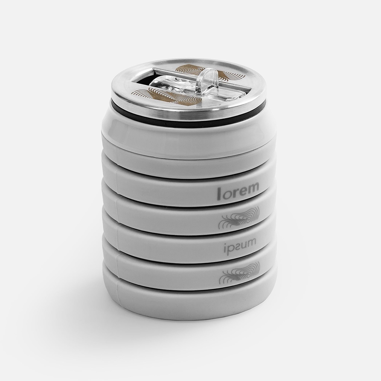 Складная бутылка для воды Folla, серая