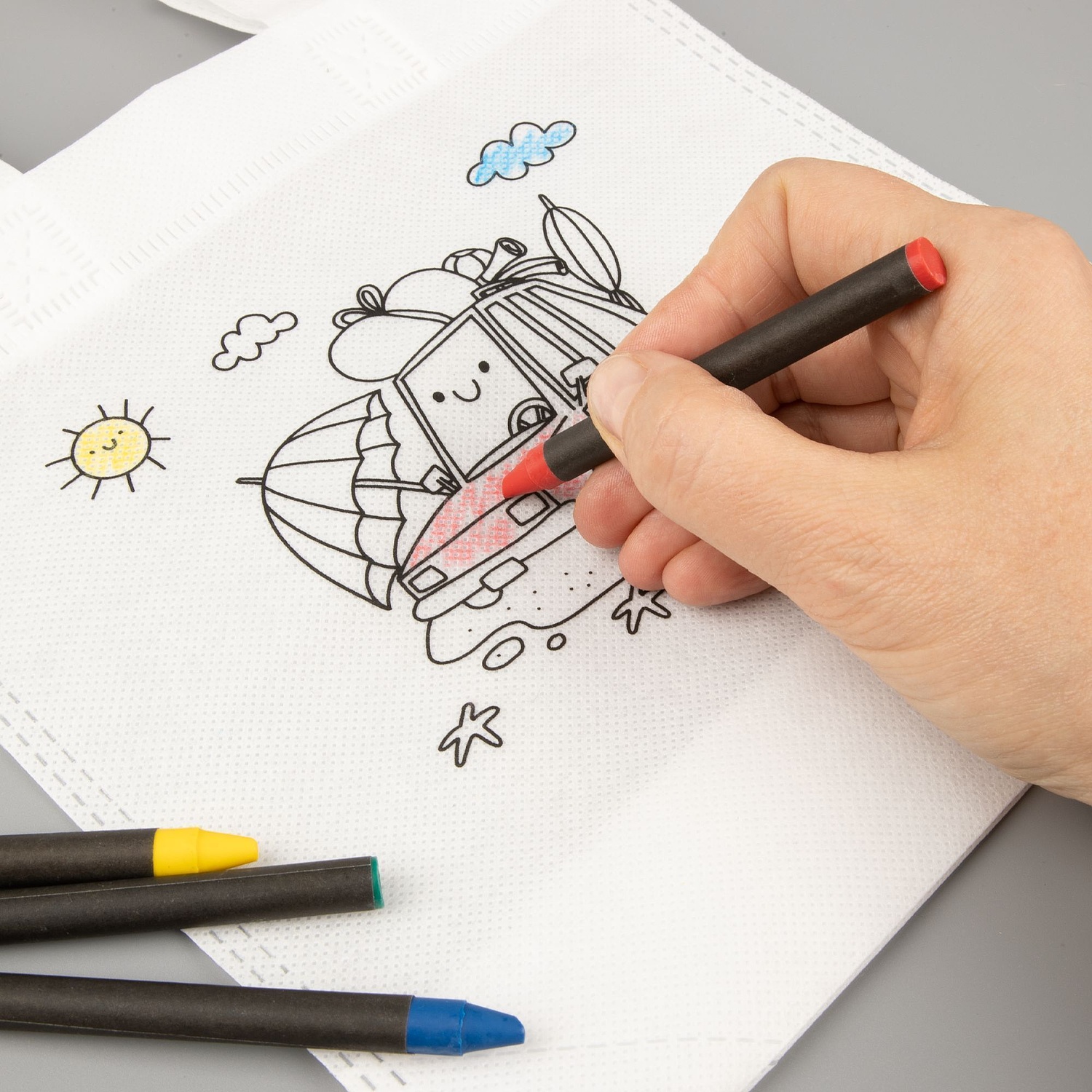 Сумка для раскрашивания Create, белая с логотипом