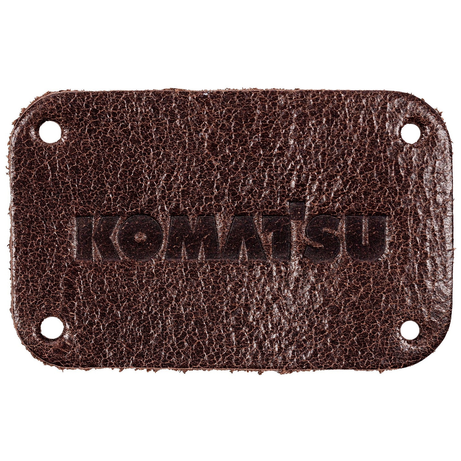 Лейбл кожаный Beta, S, коричневый с логотипом