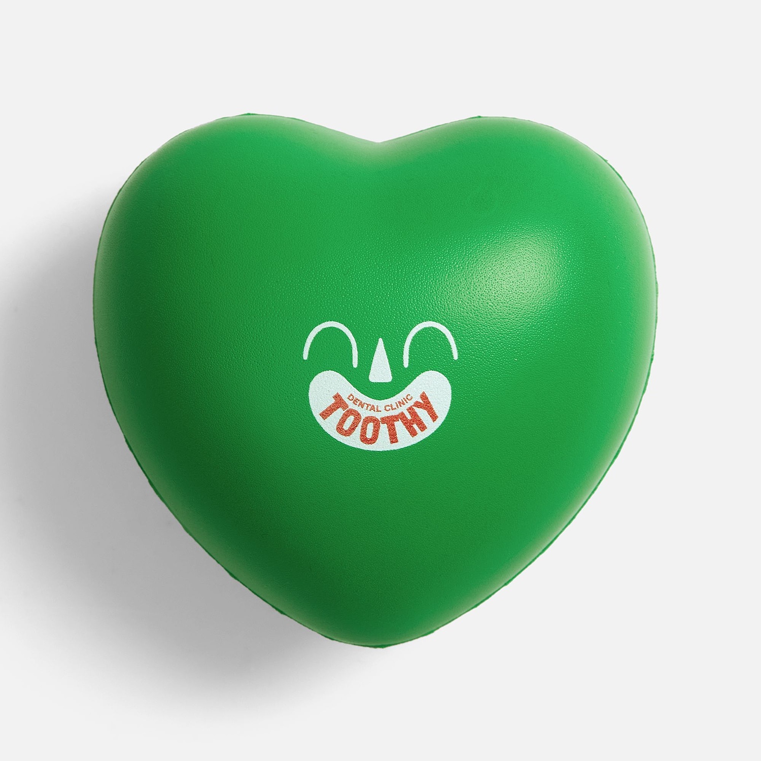 Антистресс «Сердце», зеленый с логотипом