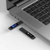Флешка markBright Black с синей подсветкой, 32 Гб с логотипом