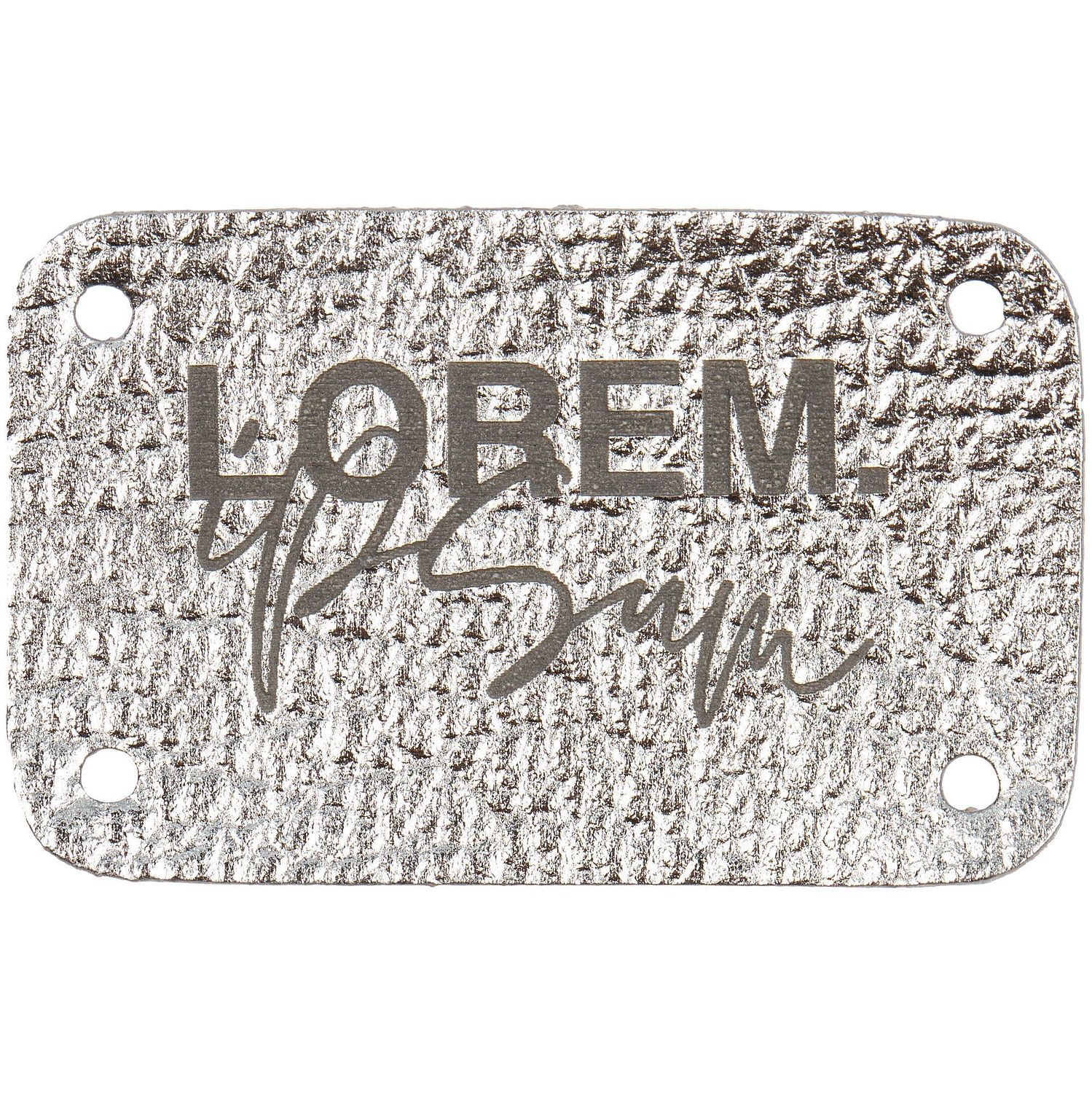 Лейбл Corolla Metal, S, серебряный с логотипом