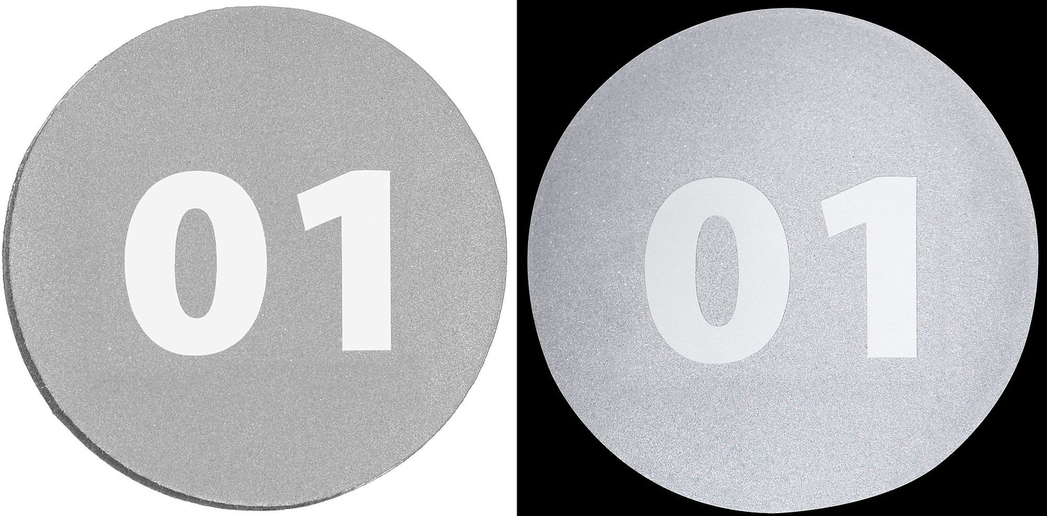 Лейбл светоотражающий Tao Round, L, серый с логотипом
