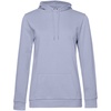 Толстовка с капюшоном женская Hoodie, лиловая с логотипом