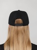 Бейсболка Snapback с прямым козырьком, черная с логотипом