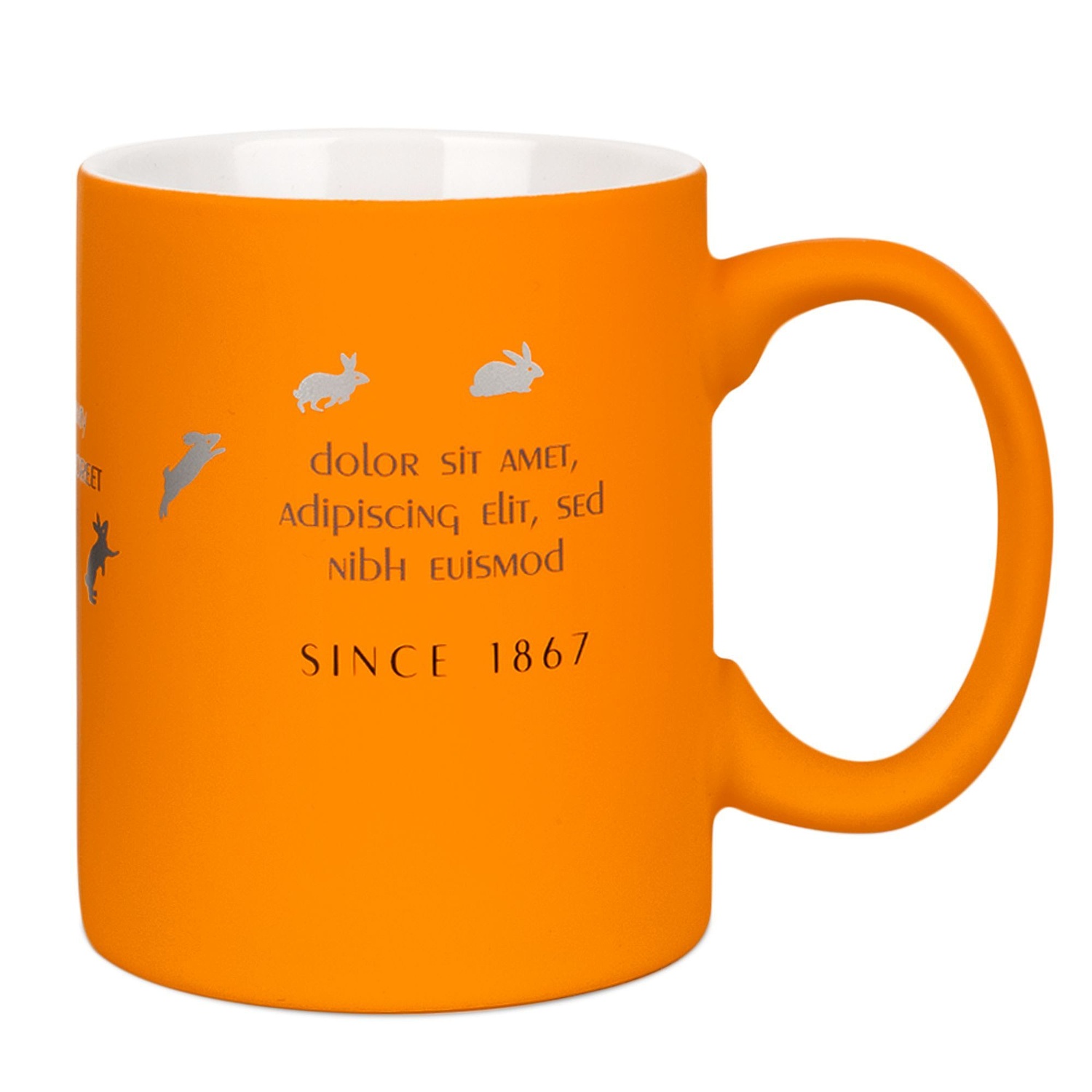 Кружка Promo Soft с покрытием софт-тач, оранжевая с логотипом