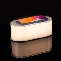 Станция беспроводной зарядки с подсветкой Laconic, белая Станция беспроводной зарядки с подсветкой Laconic, белая