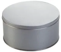 Коробка круглая, средняя, серебристая Коробка круглая, средняя, серебристая